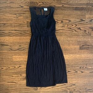 ML Black Sleeveless Maternity Midi Dress